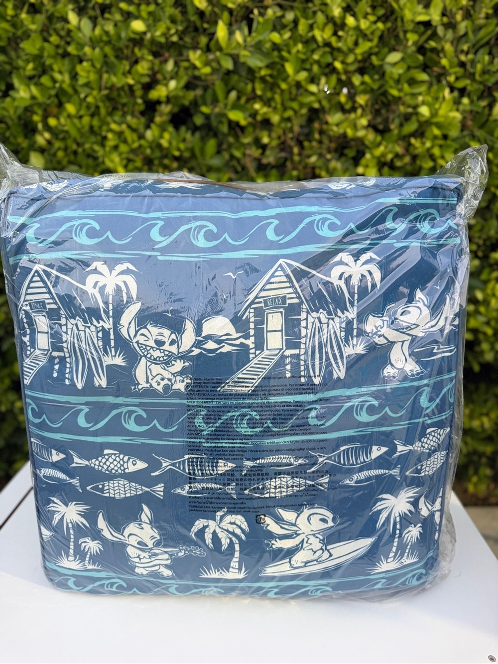 NWT Disney Stitch Indoor Outdoor Floor Pillow w/ Leather Handle 26”